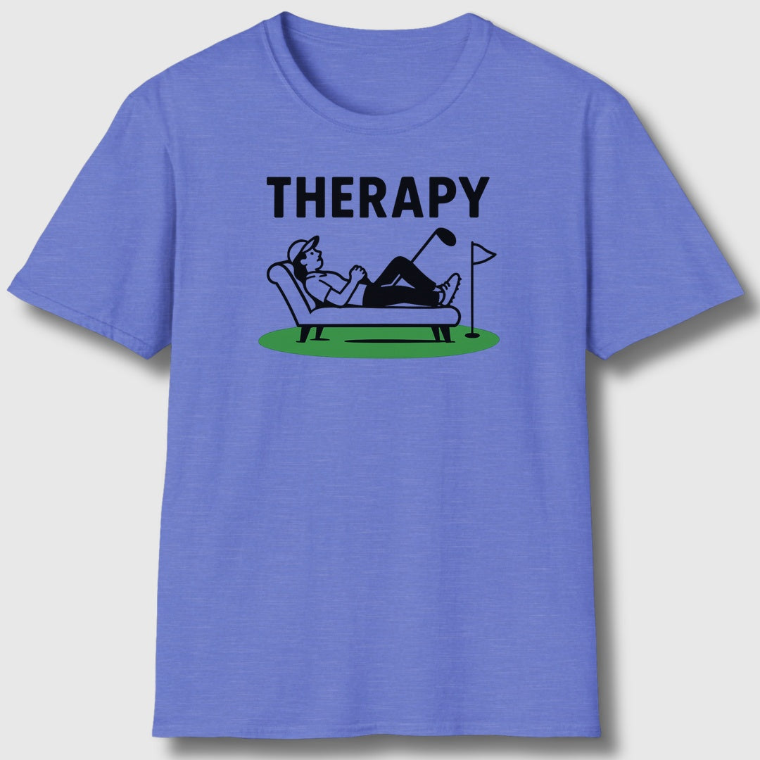 Golf Therapy - Adult Golf T-Shirt in Heather Royal