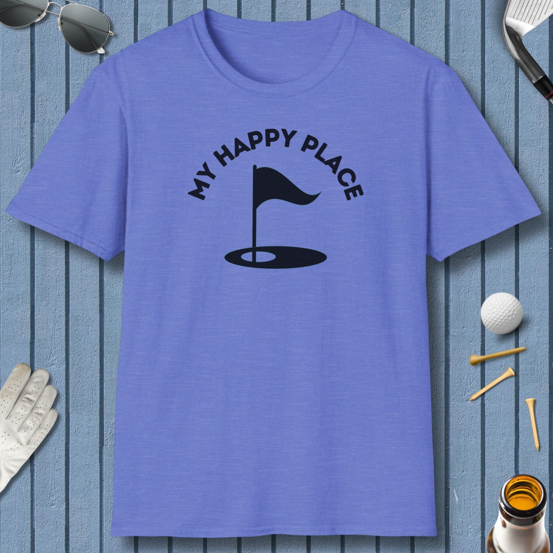 My Happy Place - Adult Golf T-Shirt in Heather Royal