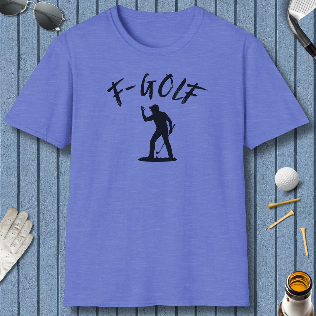 F-Golf (Male) - Adult Golf T-Shirt in Heather Royal