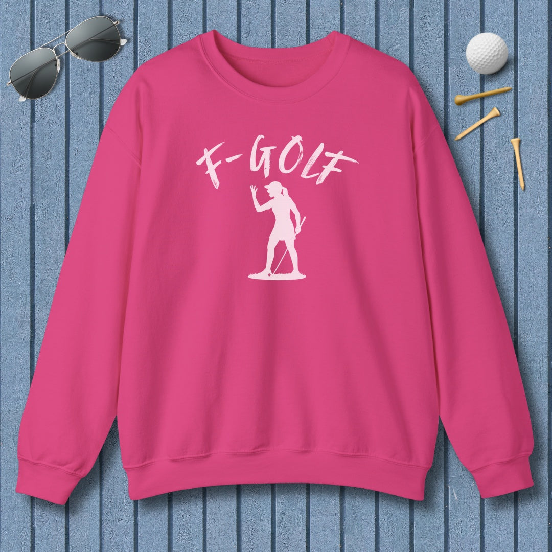 F-Golf (Female) - Adult Golf Sweatshirt in Heliconia