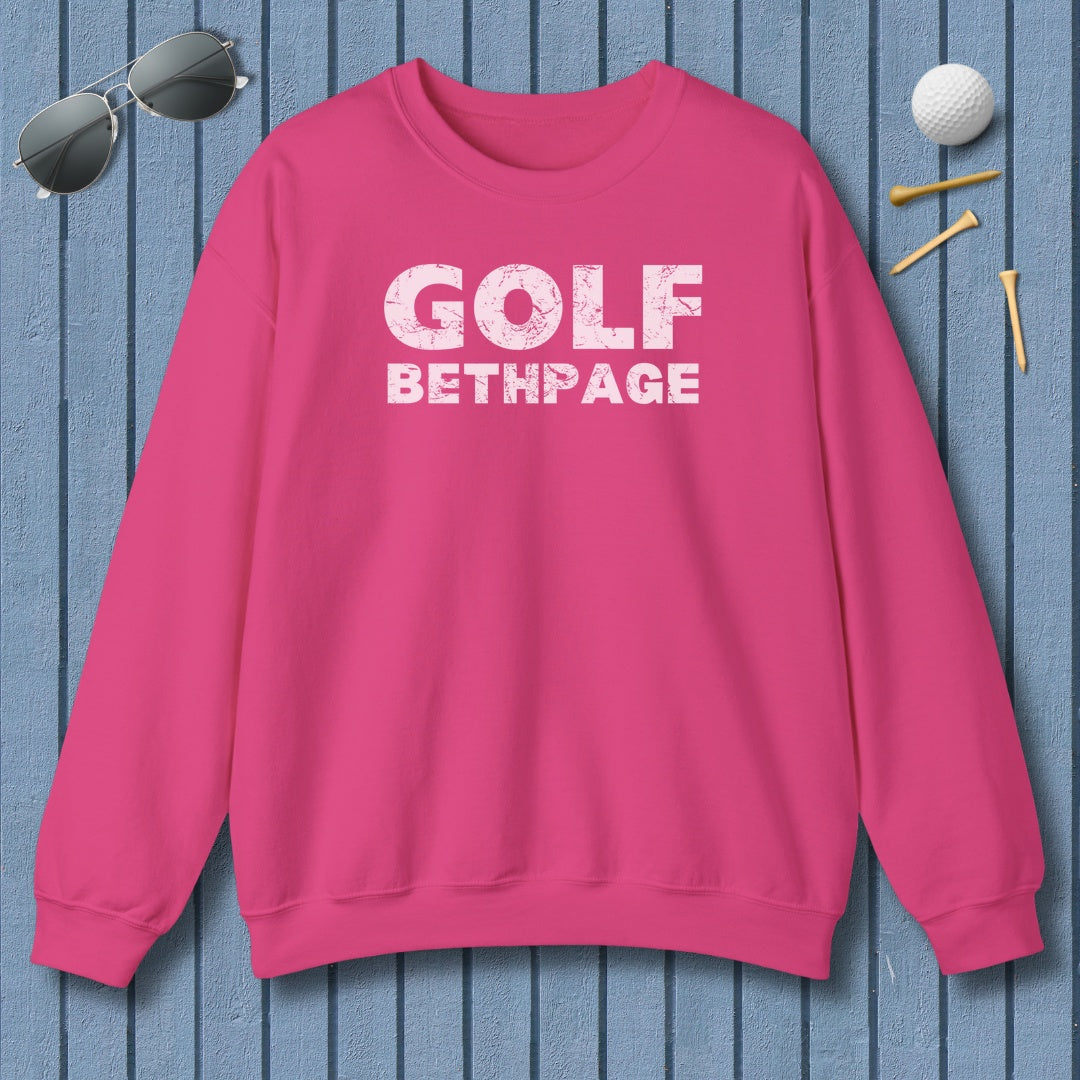 Golf Bethpage - Adult Golf Sweatshirt in Heliconia