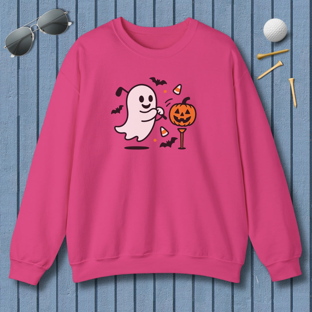 Ghost Tee Off - Adult Golf Sweatshirt in Heliconia