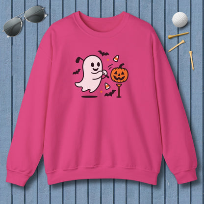 Ghost Tee Off - Adult Golf Sweatshirt in Heliconia