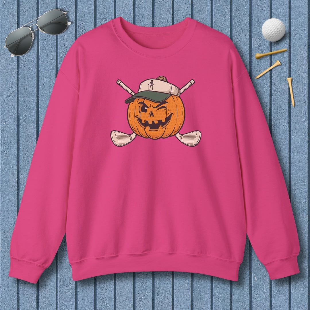 Golf or Gourd - Adult Golf Sweatshirt in Heliconia