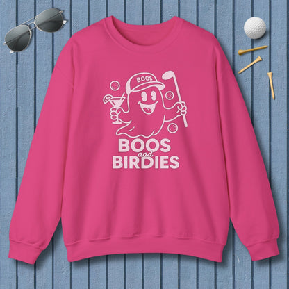 Boos and Birdies - Adult Golf Sweatshirt in Heliconia