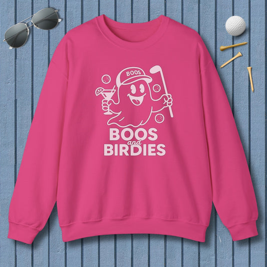 Boos and Birdies - Adult Golf Sweatshirt in Heliconia