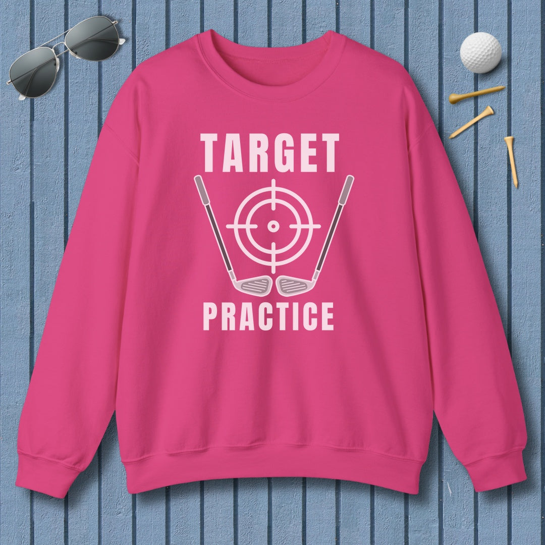 Target Practice - Adult Golf Sweatshirt in Heliconia