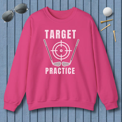 Target Practice - Adult Golf Sweatshirt in Heliconia
