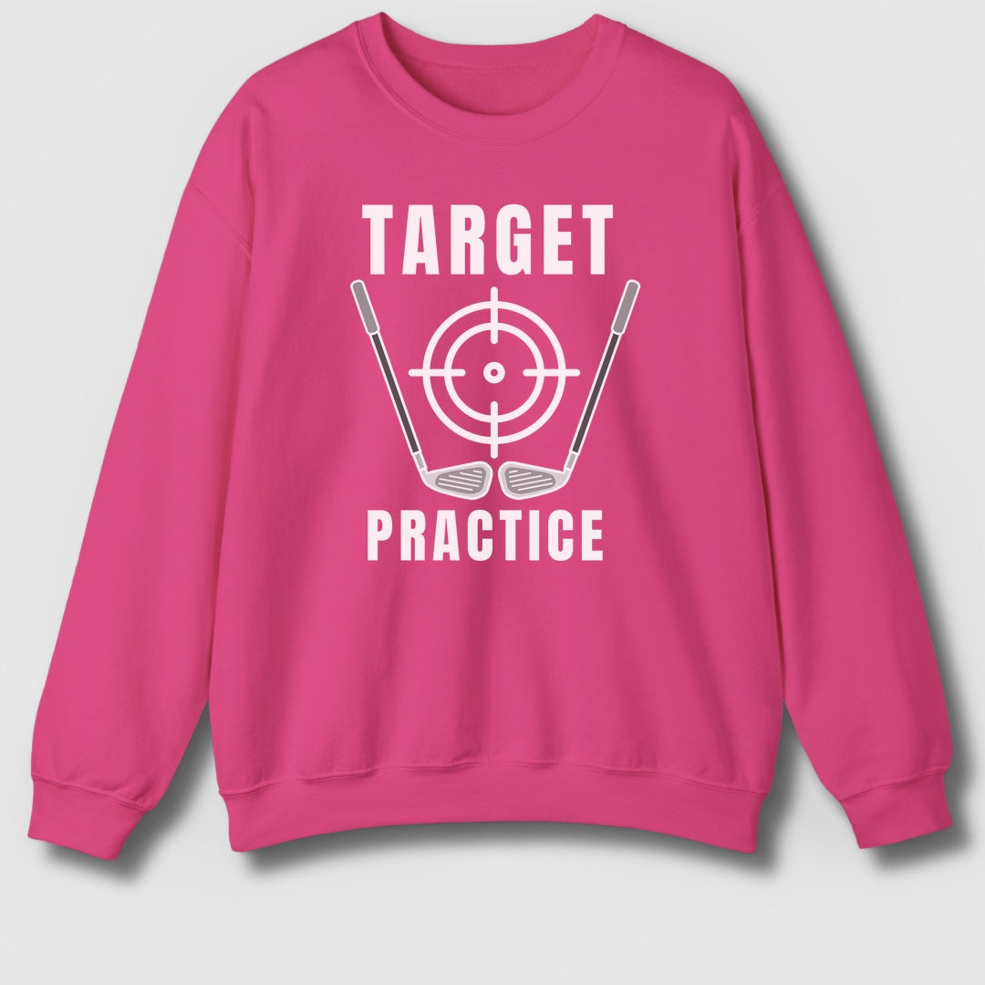 Target Practice - Adult Golf Sweatshirt in Heliconia