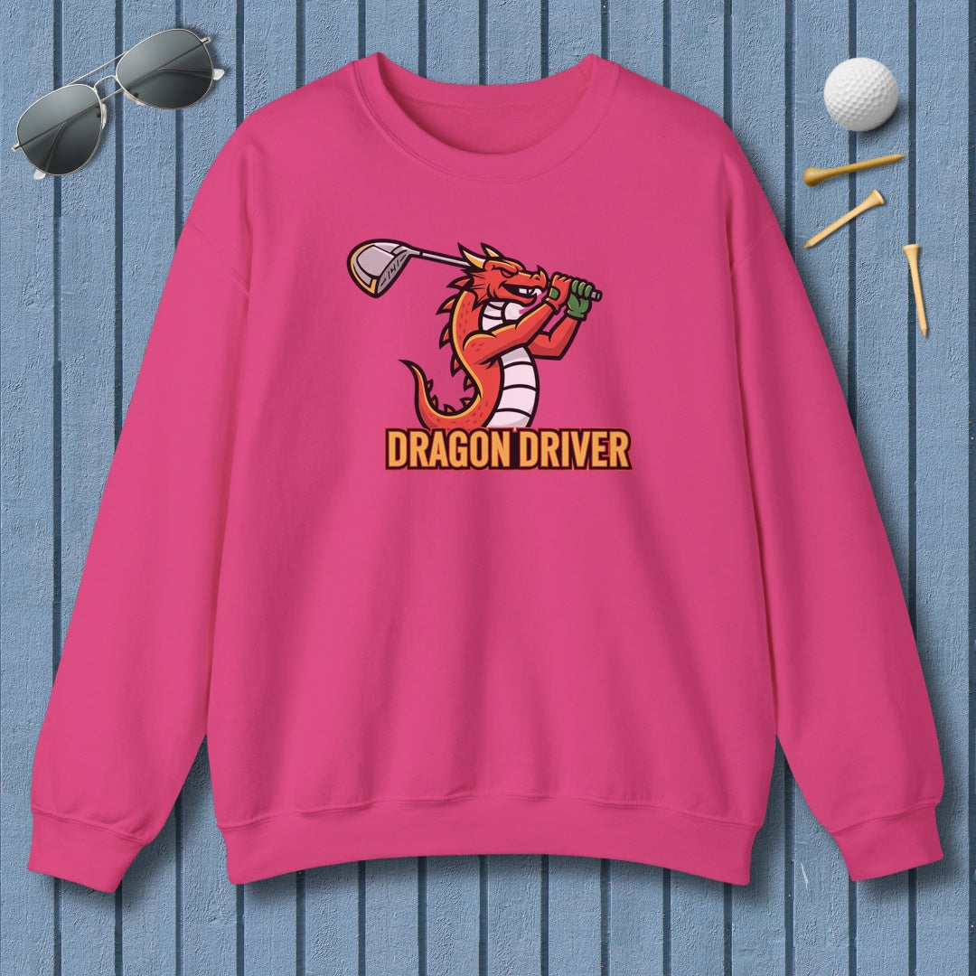 Dragon Driver - Adult Golf Sweatshirt in Heliconia