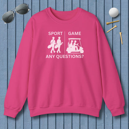 SPORT vs. GAME (Male) - Adult Golf Sweatshirt in Heliconia