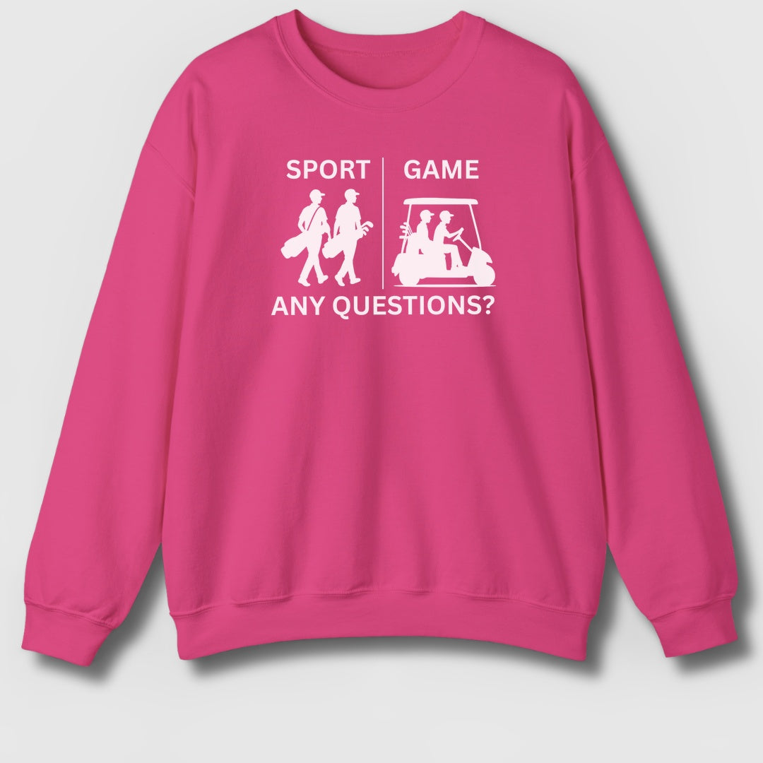 SPORT vs. GAME (Male) - Adult Golf Sweatshirt in Heliconia