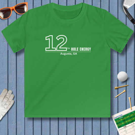 12th Hole Energy - Youth Golf T-Shirt in Irish Green