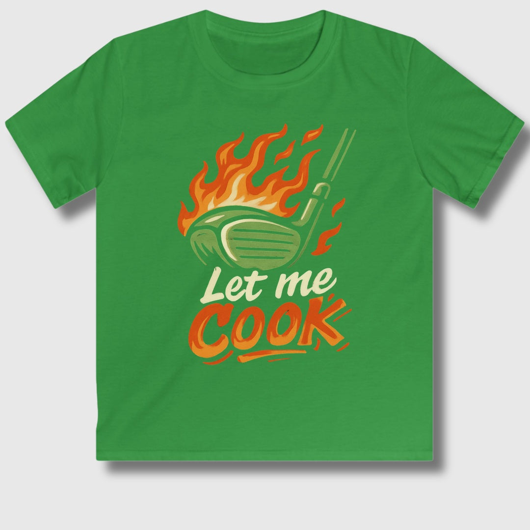 Let Me Cook - Youth Golf T-Shirt in Irish Green