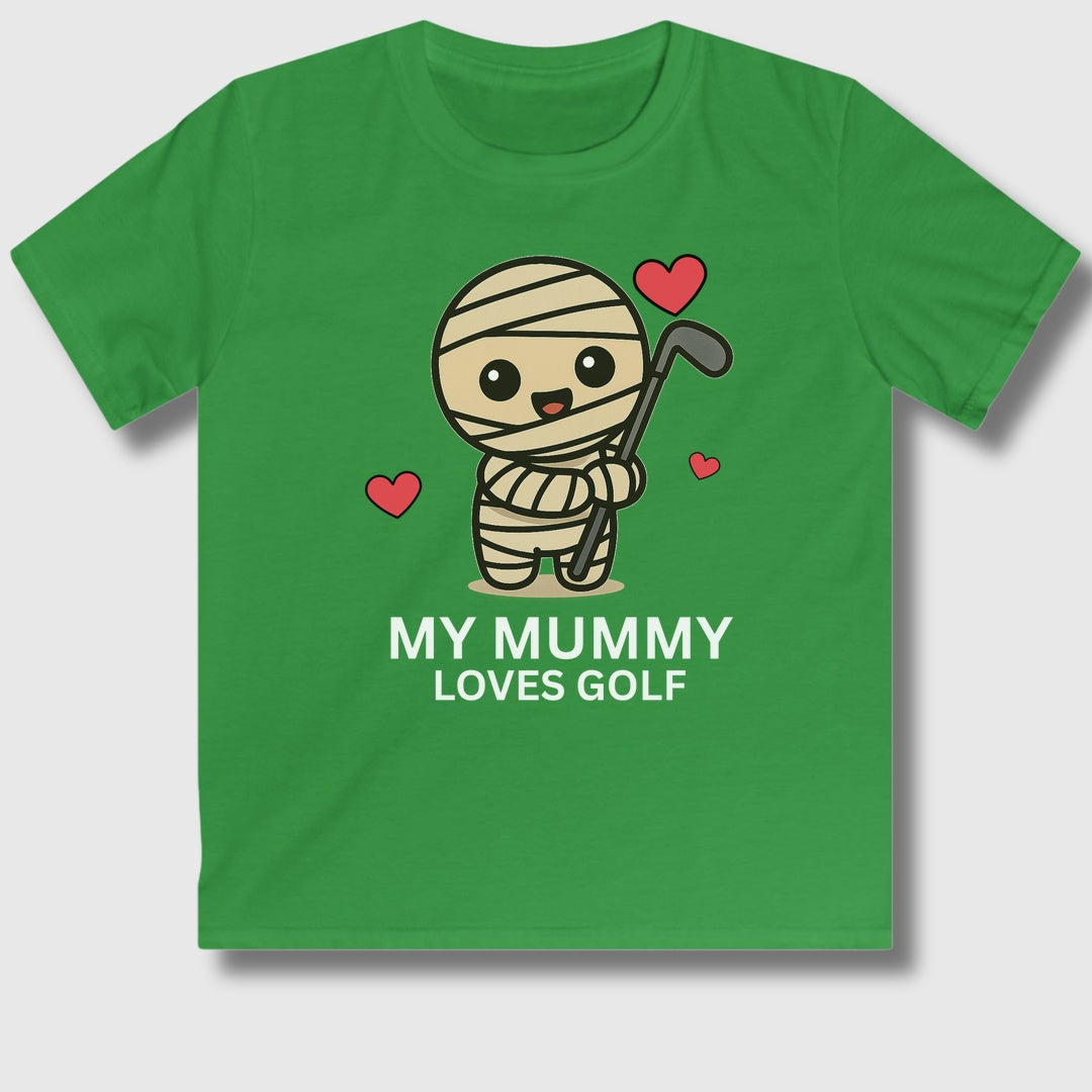 My Mummy Loves Golf - Youth Golf T-Shirt in Irish Green