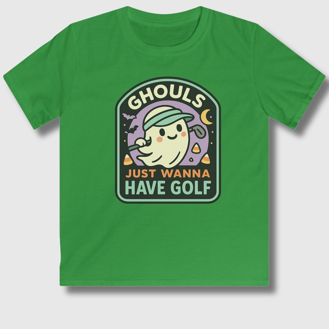 Ghouls Just Wanna Have Golf - Youth Golf T-Shirt in Irish Green