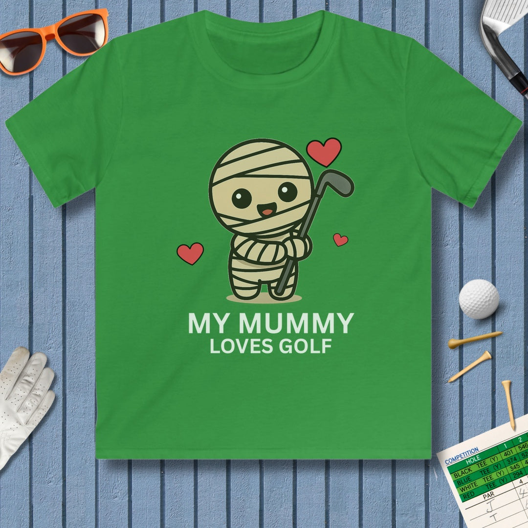 My Mummy Loves Golf - Youth Golf T-Shirt in Irish Green