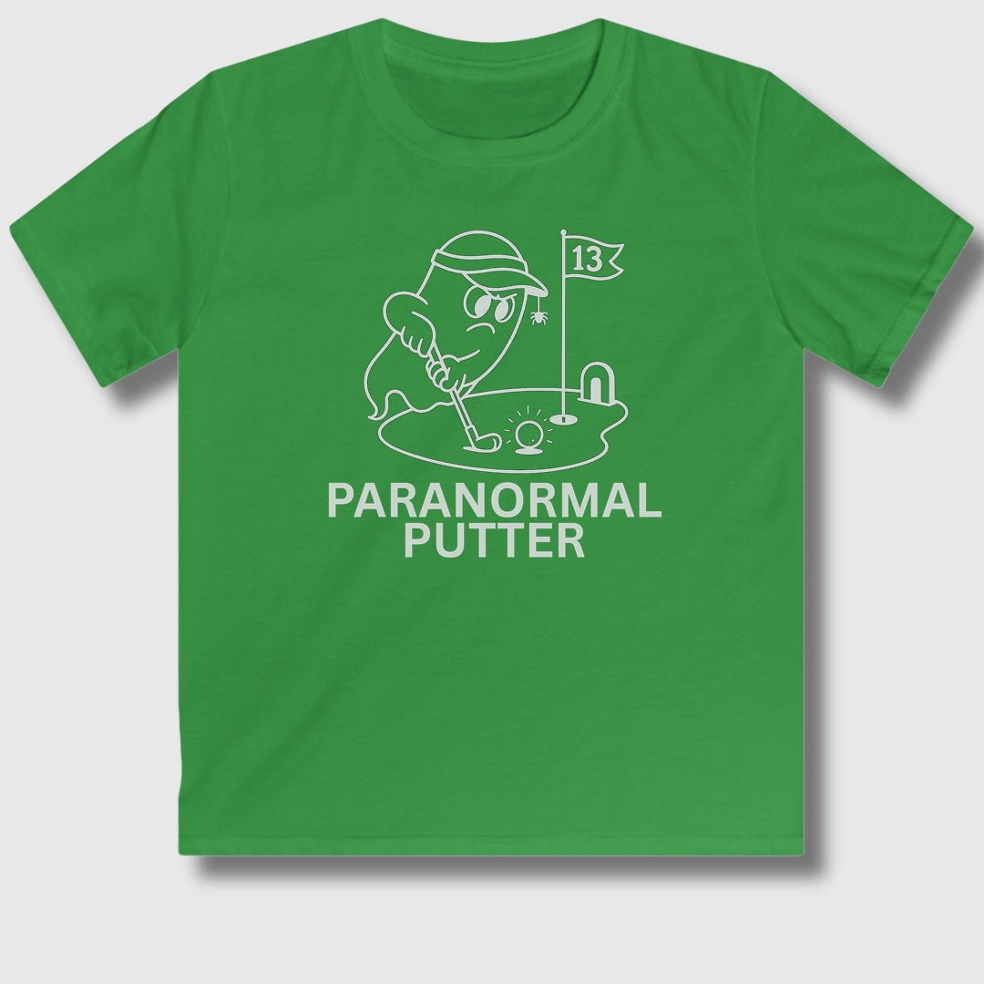 Paranormal Putter - Youth Golf T-Shirt in Irish Green