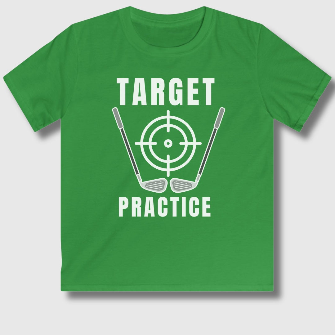Target Practice - Youth Golf T-Shirt in Irish Green