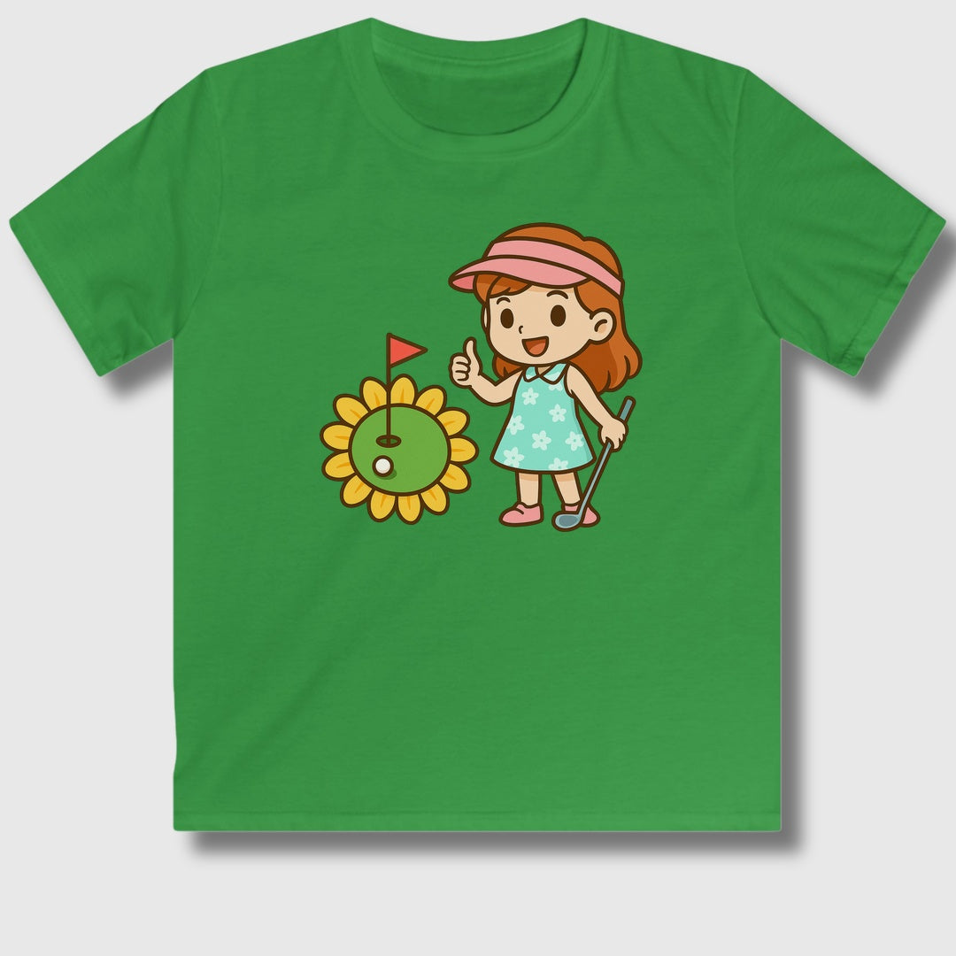 Sunflower Green - Youth Golf T-Shirt in Irish Green