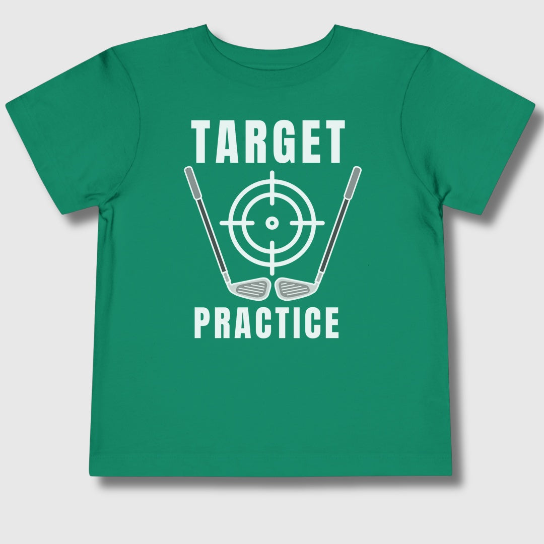 Target Practice - Toddler Golf T-Shirt in Kelly