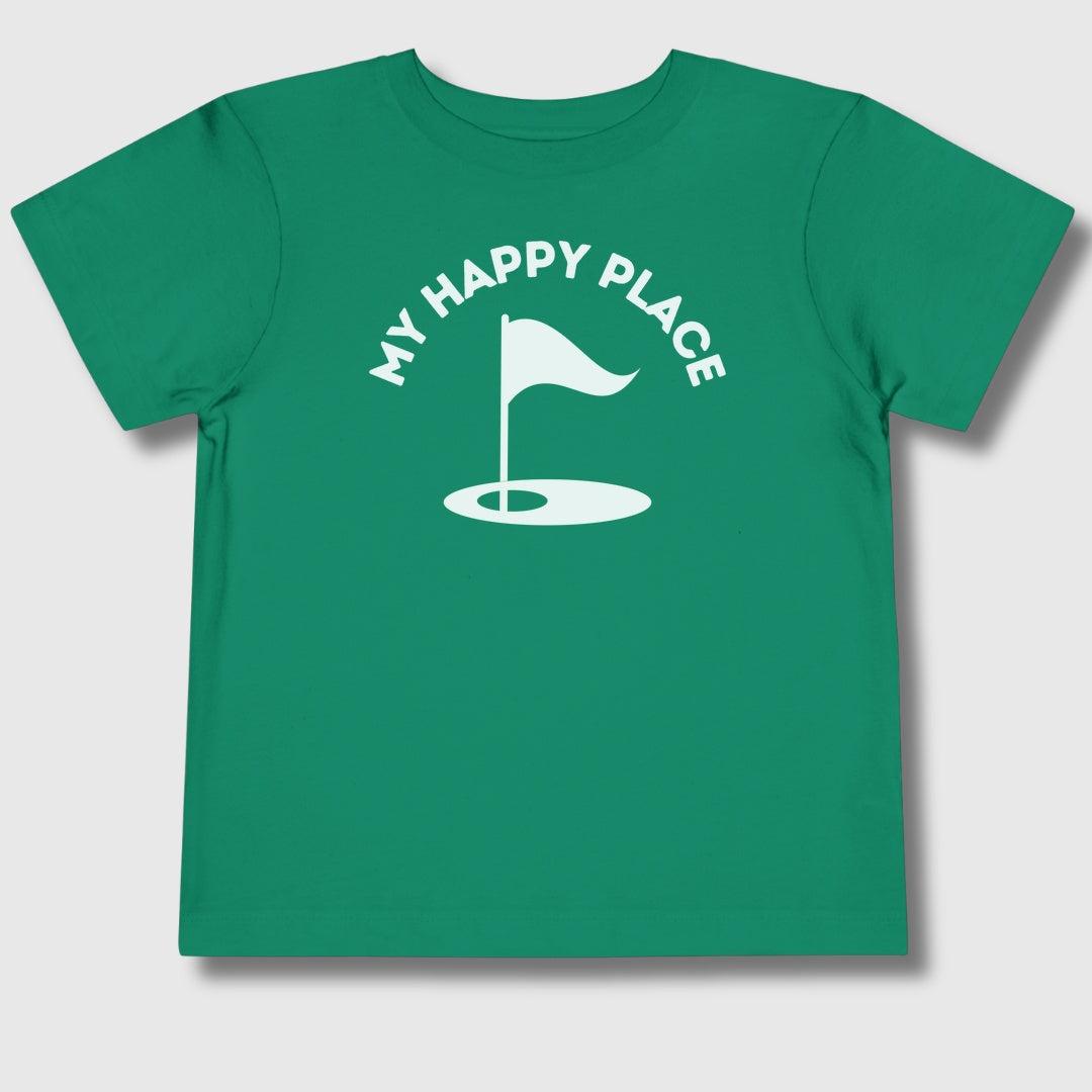 My Happy Place - Toddler Golf T-Shirt in Kelly