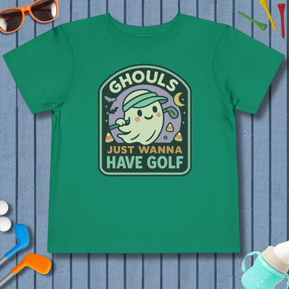 Ghouls Just Wanna Have Golf - Toddler Golf T-Shirt in Kelly
