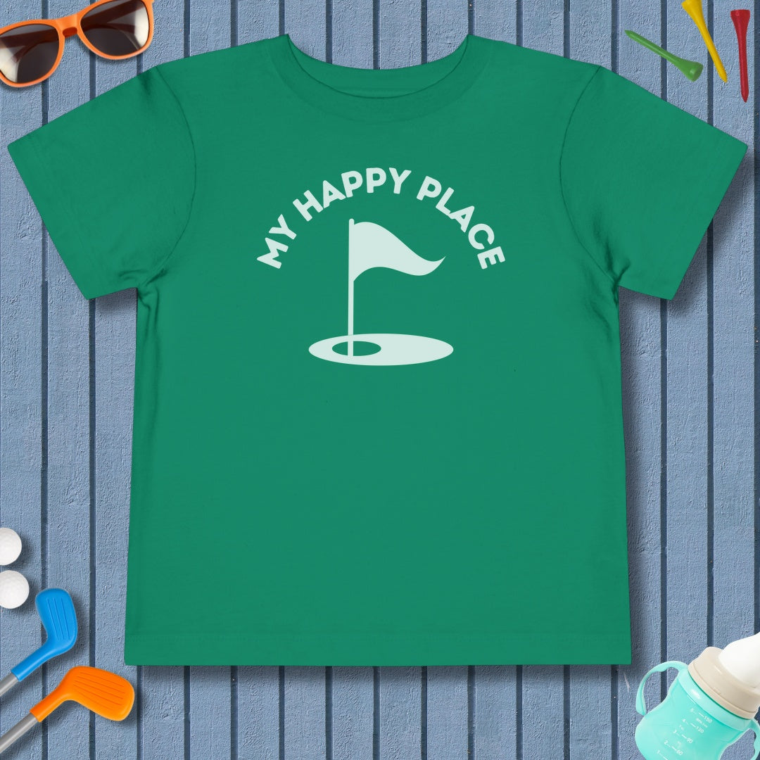 My Happy Place - Toddler Golf T-Shirt in Kelly