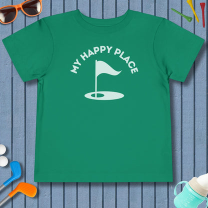 My Happy Place - Toddler Golf T-Shirt in Kelly
