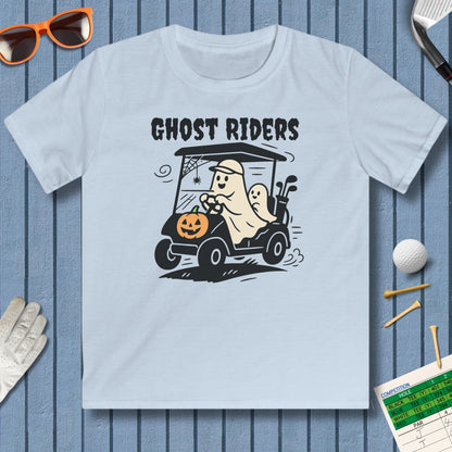 Ghost Riders - Youth Golf T-Shirt in Light Blue