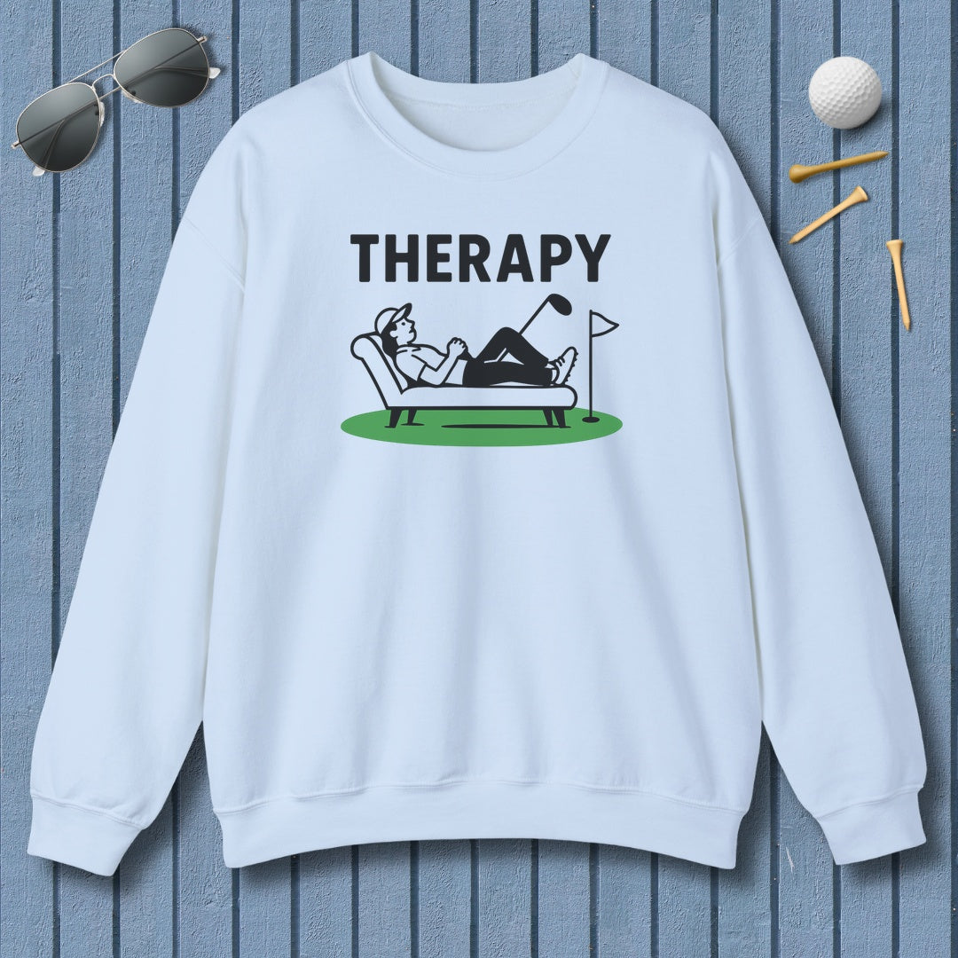 Golf Therapy - Adult Golf Sweatshirt in Light Blue