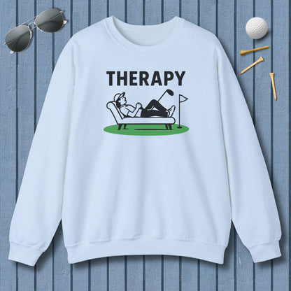 Golf Therapy - Adult Golf Sweatshirt in Light Blue