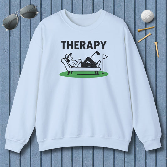 Golf Therapy - Adult Golf Sweatshirt in Light Blue