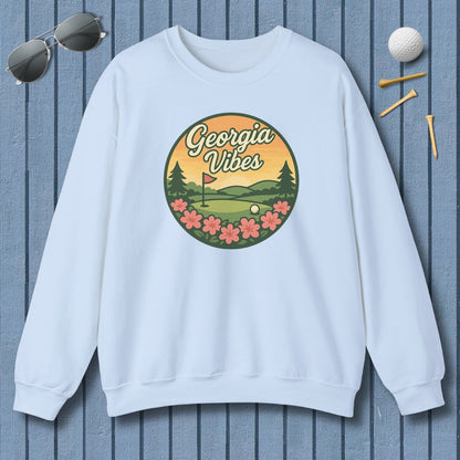 Golf Vibes - Georgia Azalea Edition - Adult Golf Sweatshirt in Light Blue