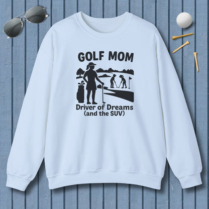 Golf Mom - Adult Golf Sweatshirt in Light Blue