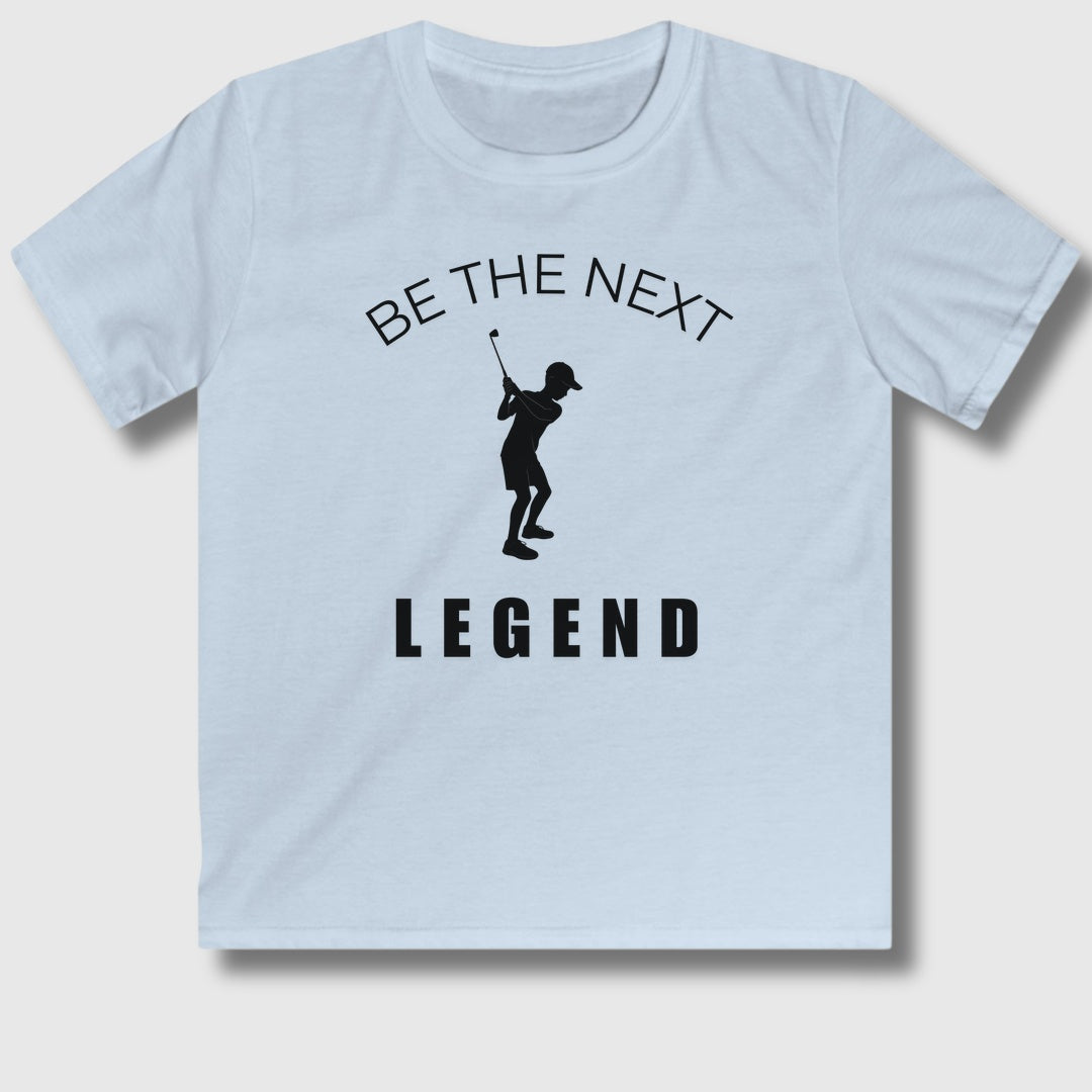 BE THE NEXT LEGEND (Boys) - Youth Golf T-Shirt in Light Blue