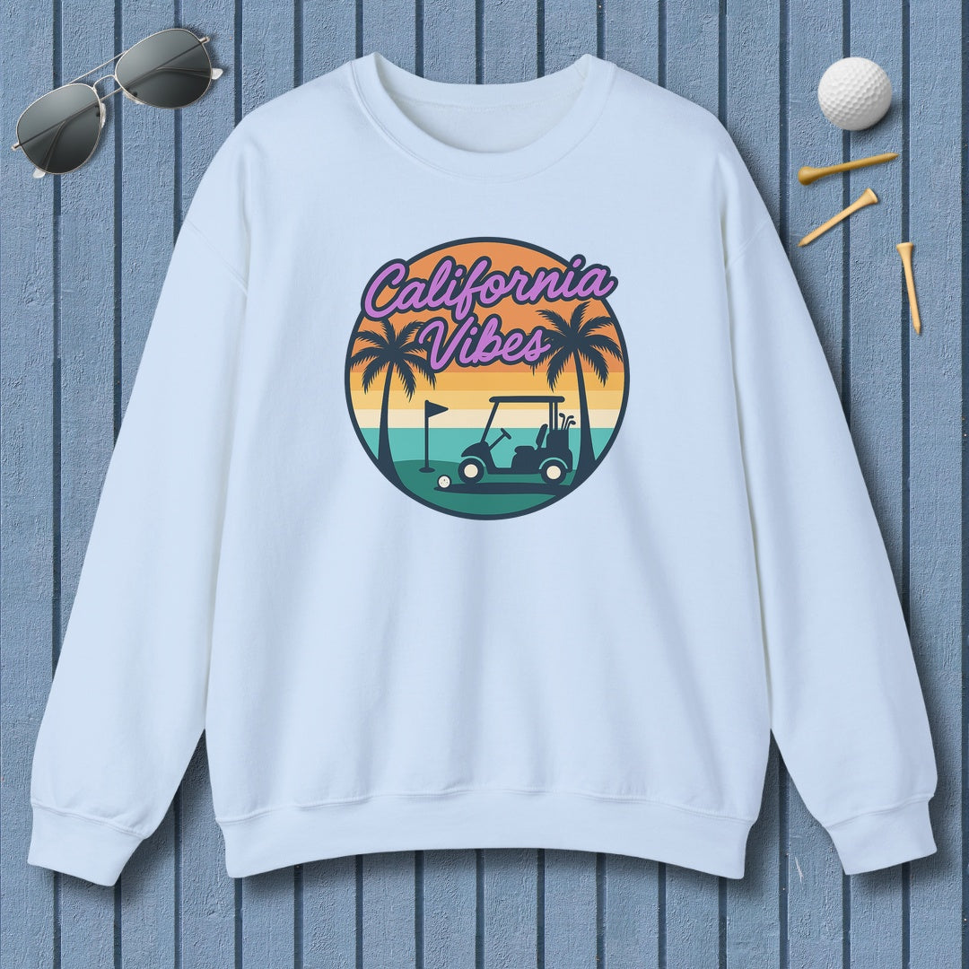 Golf Vibes - California Coast Edition - Adult Golf Sweatshirt in Light Blue