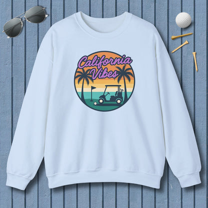 Golf Vibes - California Coast Edition - Adult Golf Sweatshirt in Light Blue
