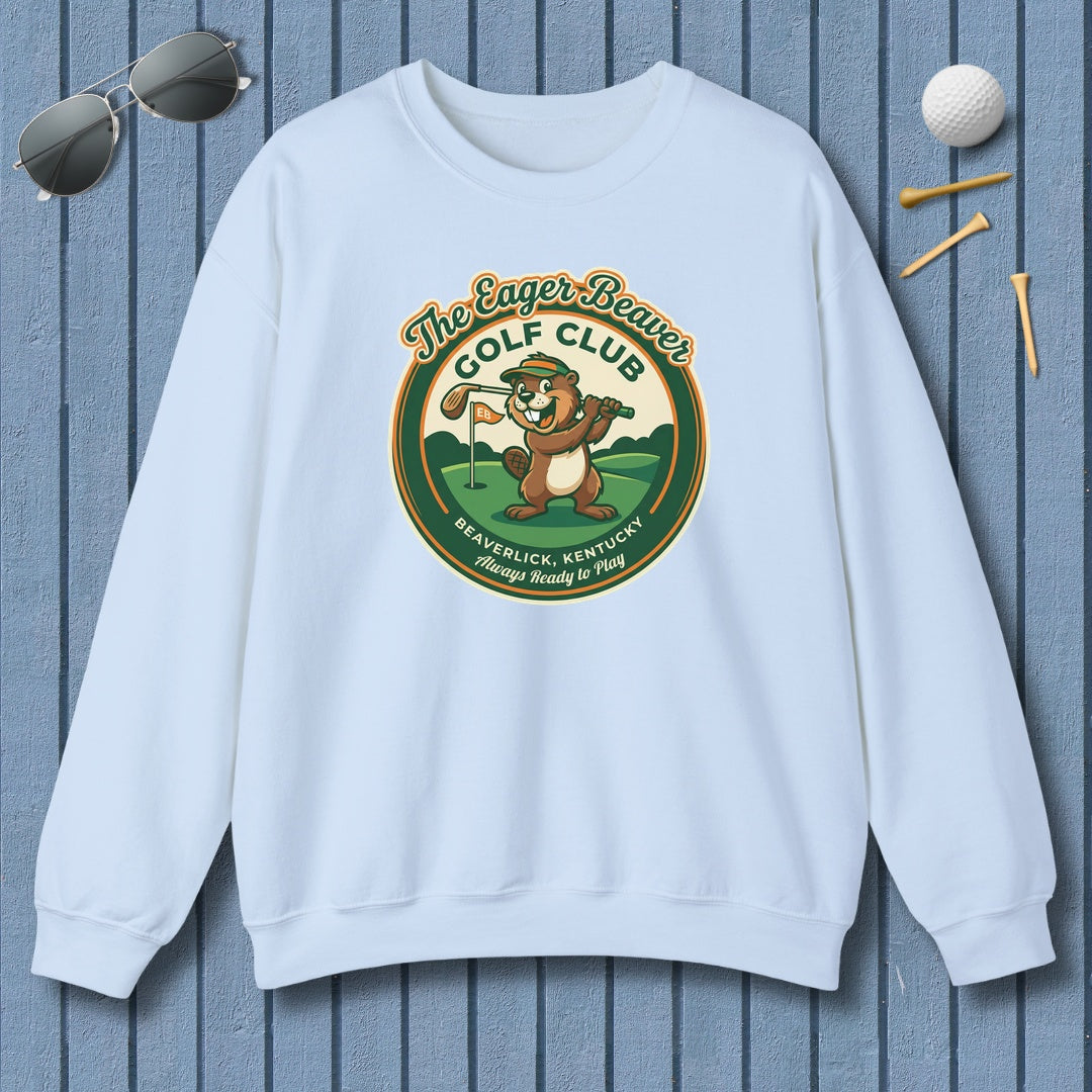THE EAGER BEAVER GOLF CLUB - Adult Golf Sweatshirt in Light Blue