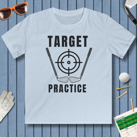 Target Practice - Youth Golf T-Shirt in Light Blue