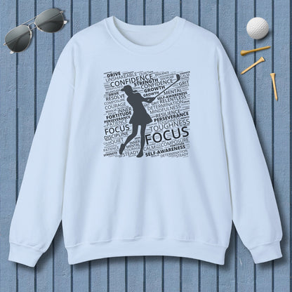 Unleash Your Mental Game (Female) - Adult Golf Sweatshirt in Light Blue