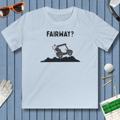 Fairway? - Youth Golf T-Shirt in Light Blue
