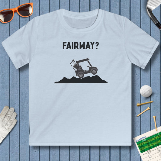 Fairway? - Youth Golf T-Shirt in Light Blue