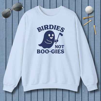 Birdies not BOO-GIES - Adult Golf Sweatshirt in Light Blue