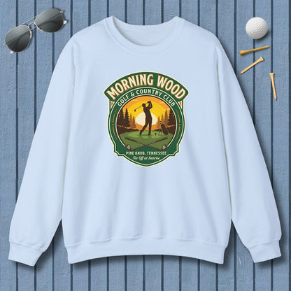 MORNING WOOD GOLF & COUNTRY CLUB - Adult Golf Sweatshirt in Light Blue