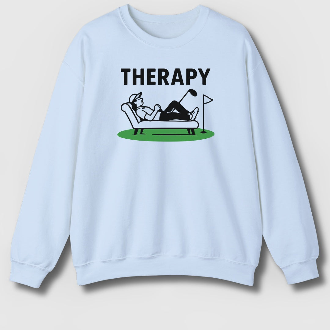 Golf Therapy - Adult Golf Sweatshirt in Light Blue