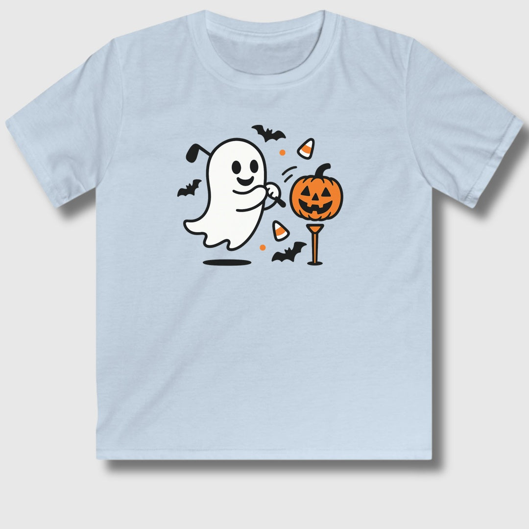 Ghost Tee Off - Youth Golf T-Shirt in Light Blue