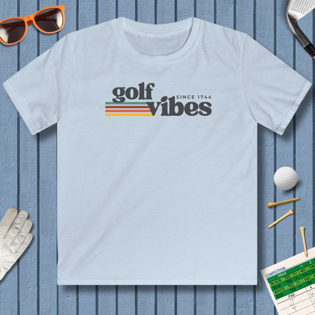 Golf Vibes - Youth Golf T-Shirt in Light Blue