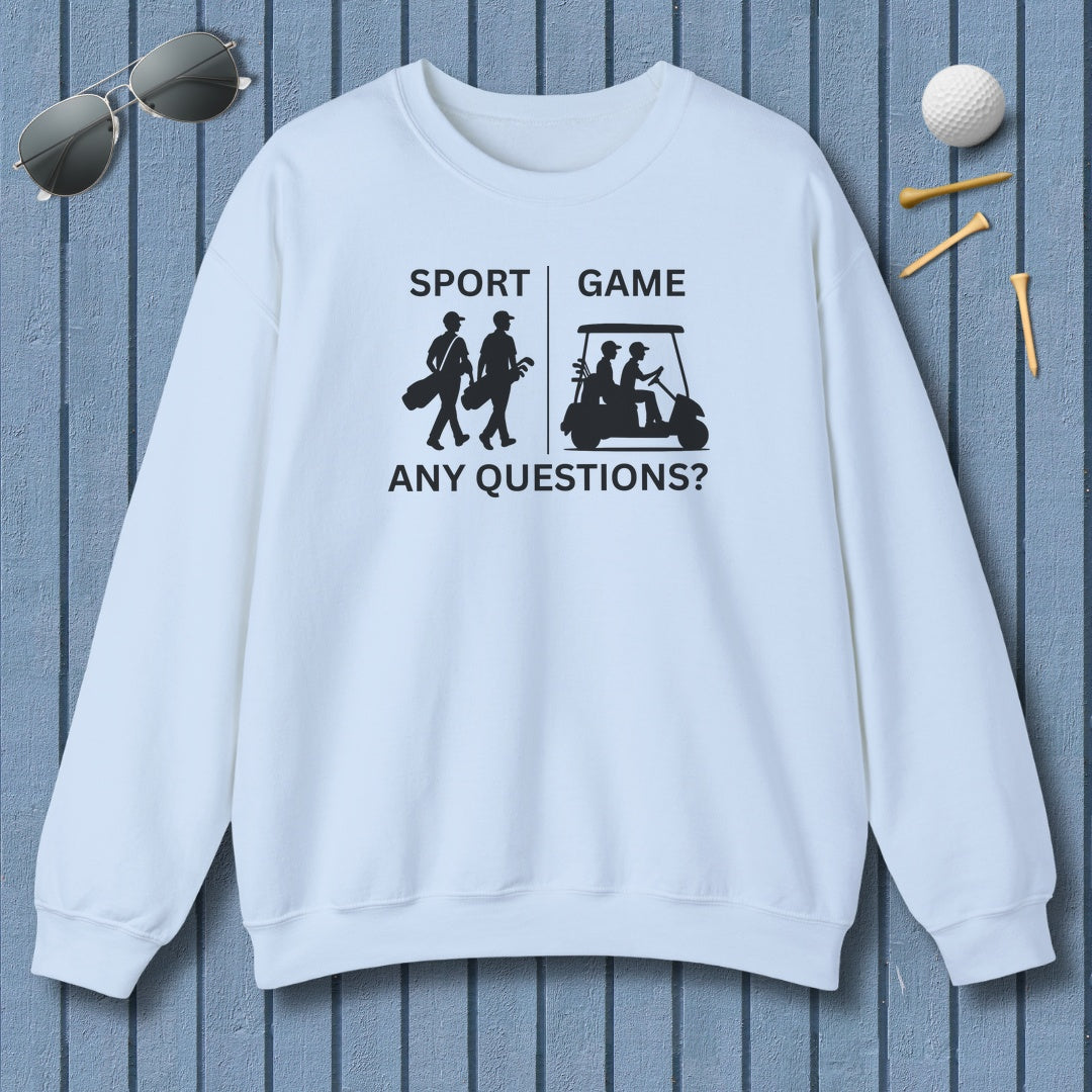 SPORT vs. GAME (Male) - Adult Golf Sweatshirt in Light Blue