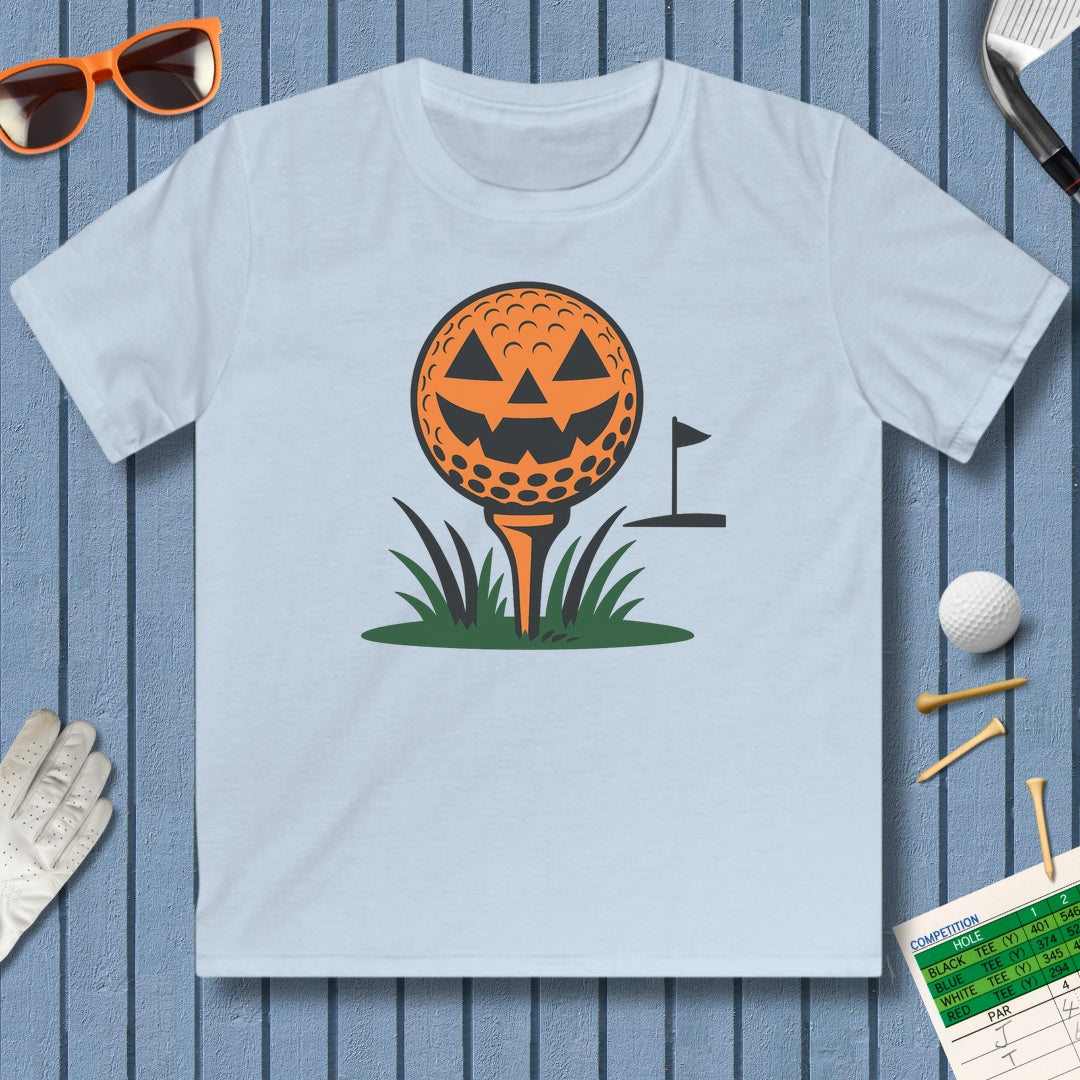 Tee Time Terror - Youth Golf T-Shirt in Light Blue